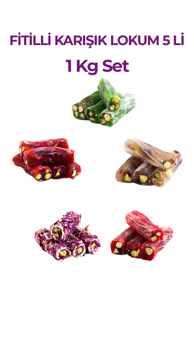 Lokum Fitilli Karışık 1 Kg 