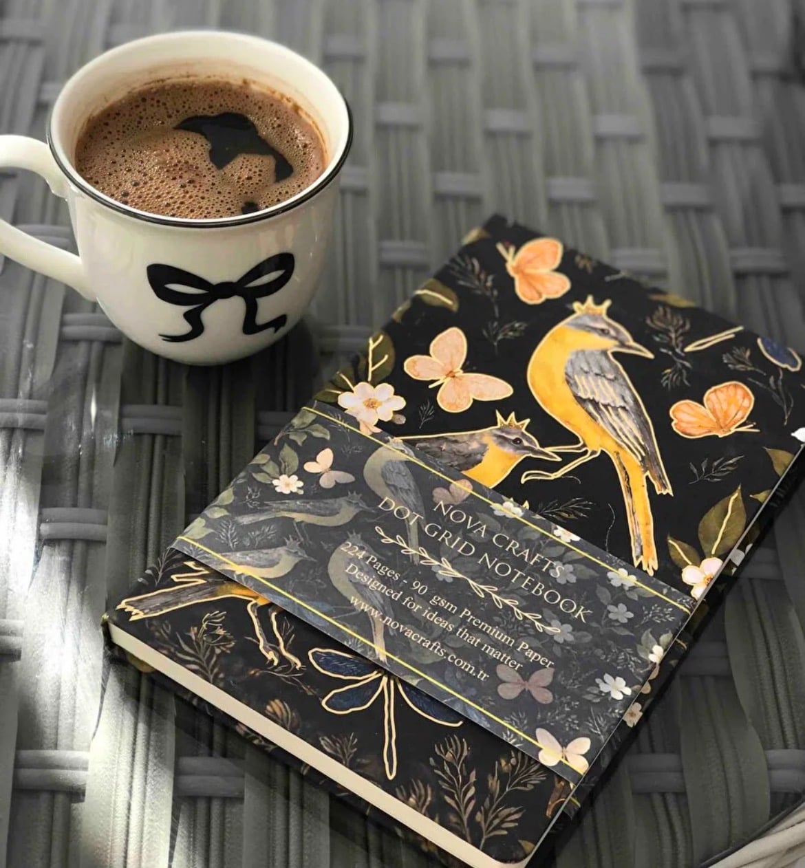 Nova Crafts Midnight Birds Journal Noktalı Defter