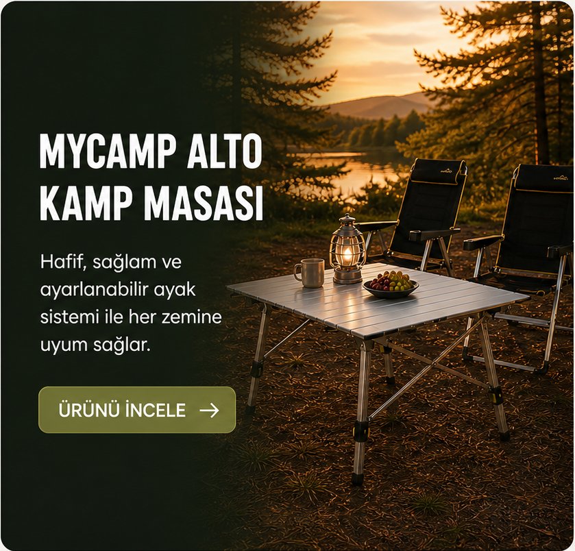 MyCamp Alto ayarlanabilir alüminyum kamp masası – ürünü incele
