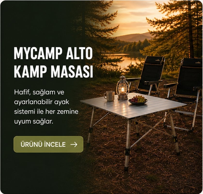 MyCamp Alto ayarlanabilir alüminyum kamp masası