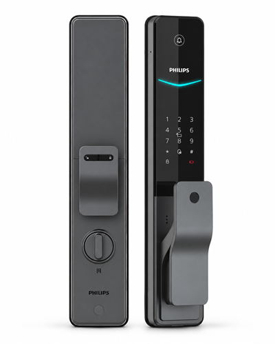 Philips EasyKey 5HWSE Parmak İzli Akıllı Kapı Kilidi | Ömür Hırdavat Parmak İzli Kilitler Philips DDL720-5HWSE Philips  Philips EasyKey DDL720 Parmak İzli Akıllı Kapı Kilidi 5HWSE Sürgülü Sky Grey