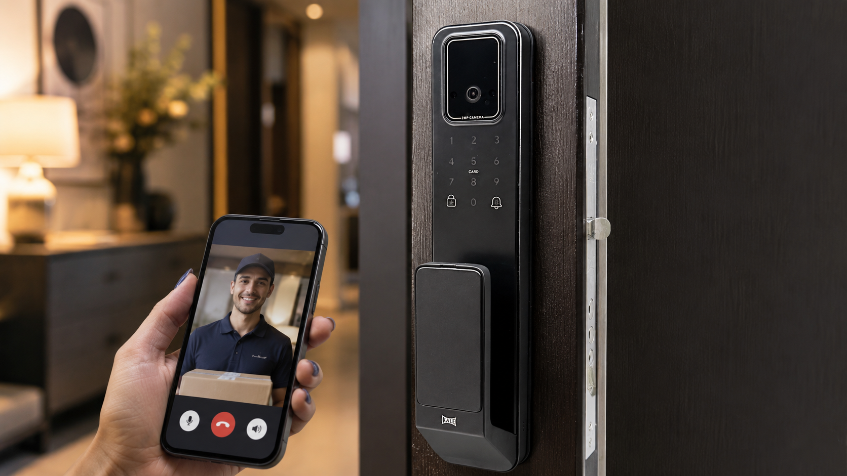 Kale KD050/50-400 kameralı akıllı kilit — telefondan görüntülü konuşma