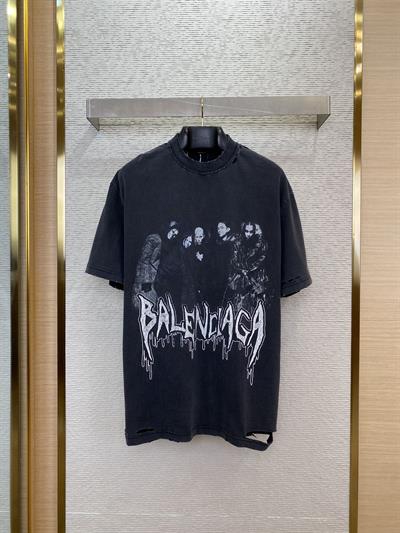 Balenciaga Band Graphic Distressed T-Shirt – Oversized & Unisex