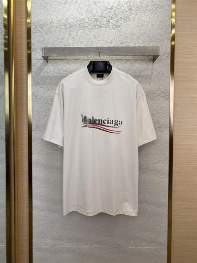 Balenciaga Blur Cola Oversized T-Shirt – Black & Apricot