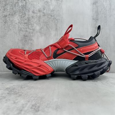 Balenciaga CARGO Round-Toe Lace-Up Sneakers – Red Edition