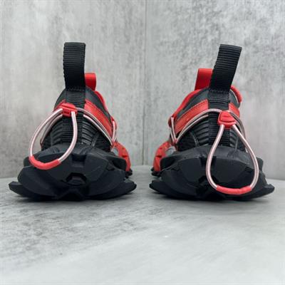 Balenciaga CARGO Round-Toe Lace-Up Sneakers – Red Edition