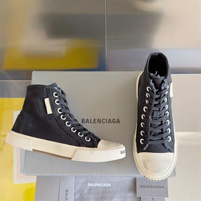 Balenciaga Paris Sneakers – Black Distressed Graffiti Vintage Canvas