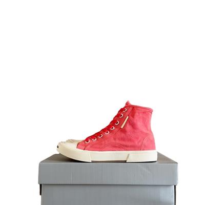 Balenciaga Paris Sneakers – Red Distressed Canvas Graffiti Edition