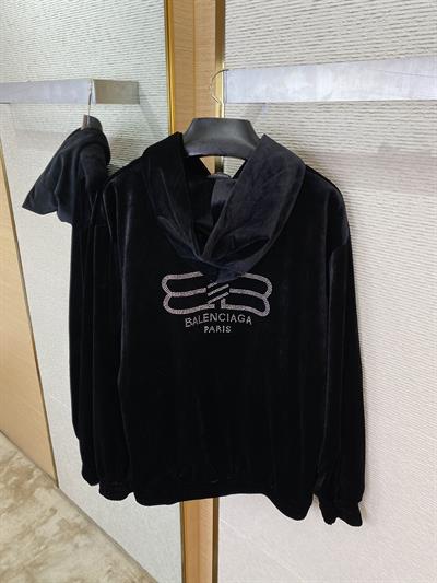 Balenciaga Rhinestone Velvet Jacket – Custom Fabric & Oversized Fit | Unisex