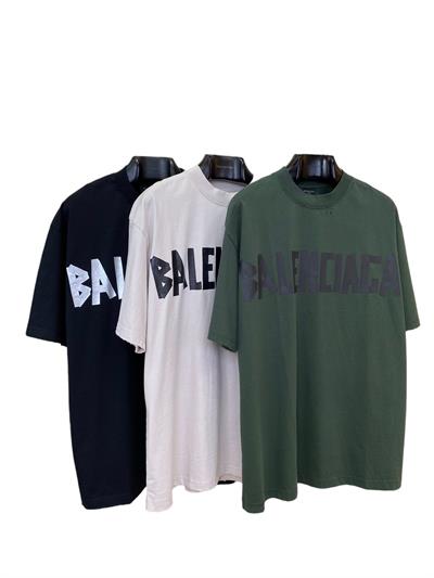Balenciaga Tape Print Distressed Oversized T-Shirt – Unisex Streetwear