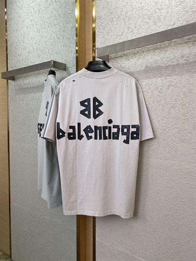 Balenciaga Tape Print Distressed Oversized T-Shirt – Unisex Streetwear