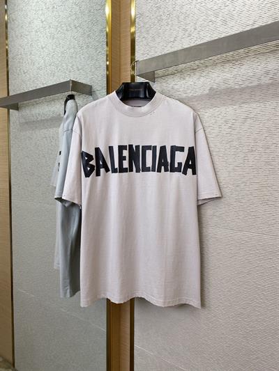 Balenciaga Tape Print Distressed Oversized T-Shirt – Unisex Streetwear