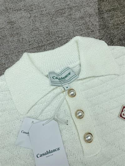 Casablanca 3D Triangle Short-Sleeve Sweater