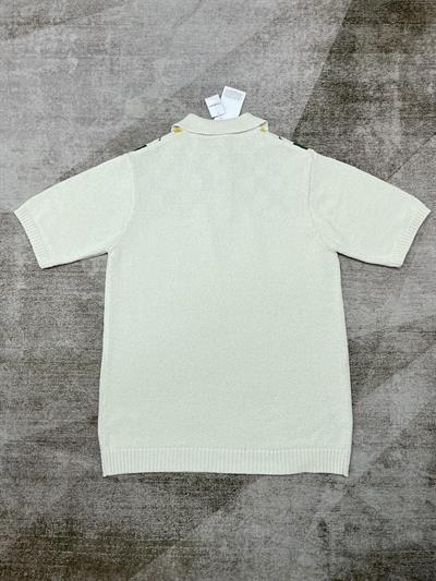 Casablanca Brushed Cotton Short-Sleeve Sweater