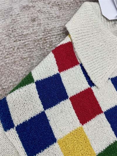 Casablanca Brushed Cotton Short-Sleeve Sweater