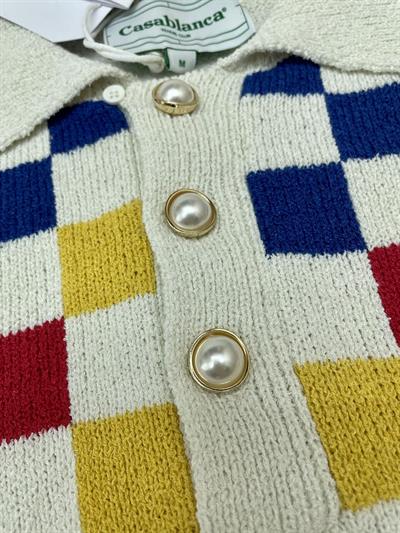 Casablanca Brushed Cotton Short-Sleeve Sweater