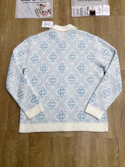 CASABLANCA D0105 Mohair Blend Zip-Up Oversized Jacket