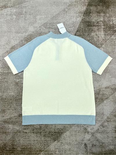 Casablanca Open-Collar Short-Sleeve Sweater