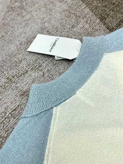 Casablanca Open-Collar Short-Sleeve Sweater