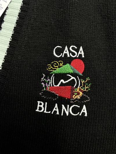 CASABLANCA Z6035 Embroidered Wool-Blend Cardigan Jacket