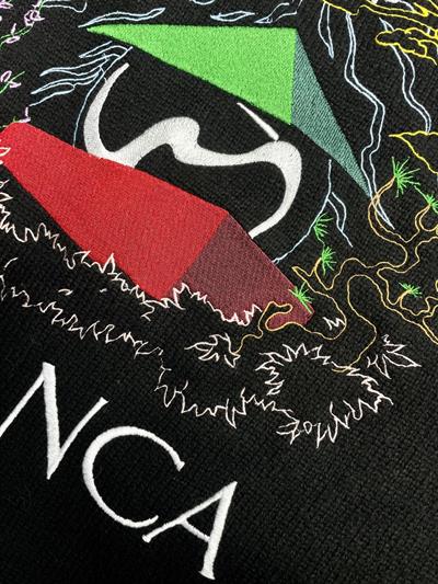 CASABLANCA Z6035 Embroidered Wool-Blend Cardigan Jacket