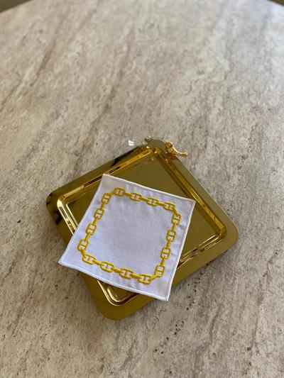 gold işlemeli sunum peçetesi