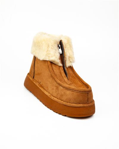 Babalı 1539 Taba Süet Kalın Taban Kadın Bot 