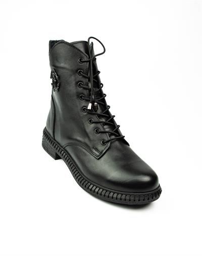 Babalı 610 Deri Dükanı Siyah Deri Kadın Bot 