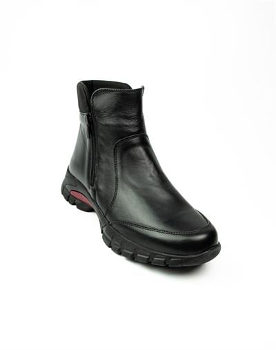 Babalı 680 Deri Dükkanı Siyah Deri Kadın Bot 