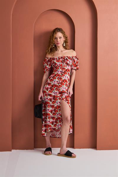 Elbise-Poppy Flower