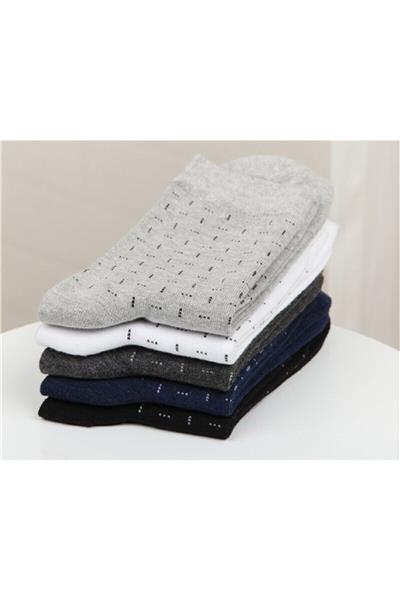 5li Kutulu Desenli Erkek Çorap Pamuklu