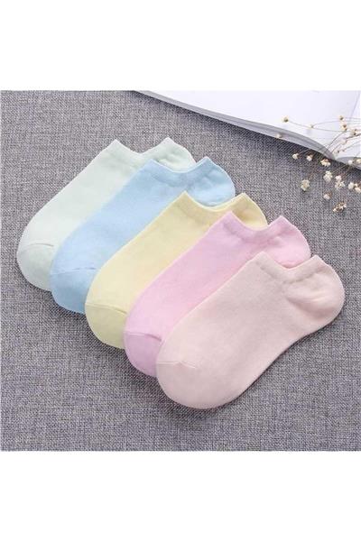 8li Kadın Renkli Patik Çorap