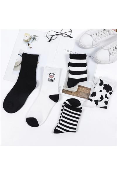 Bgk 5li Unisex Renkli Kolej Çorap