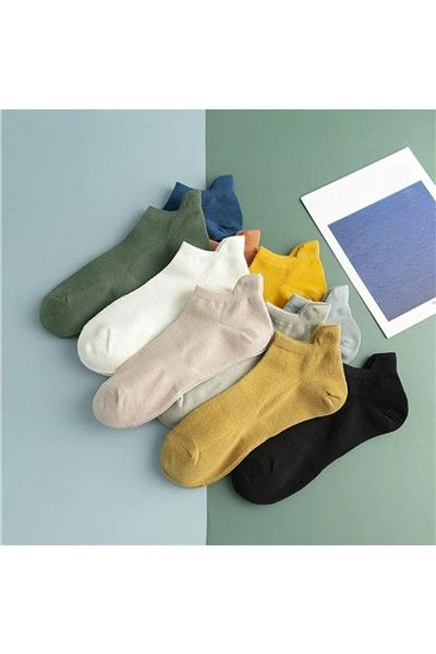 Unisex Spor Patik Renkli 10lu (antibakteriyel Extra Soft) Zr-21565