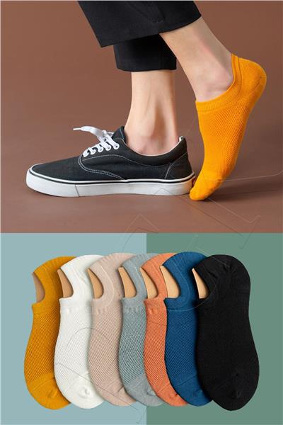 Unisex 7li Görünmez Spor Ayakkabı Çorabı