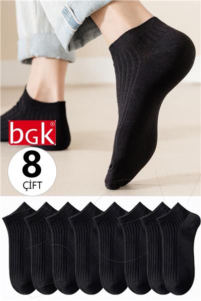 Unisex 8 Çift Renkli Çizgili Çorap