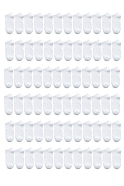 Unisex Beyaz Koton 72 Çift Patik Ekonomik Fiyat Toptan Satış