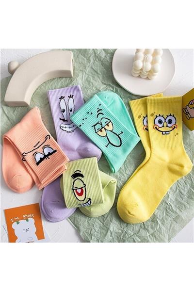Unisex Desenli Kolej Çorap 5li Extra Rahat
