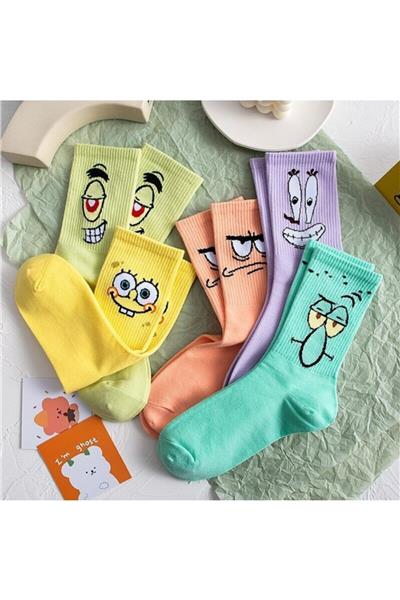 Unisex Desenli Kolej Çorap 5li Extra Rahat