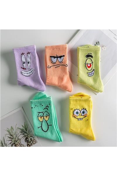 Unisex Desenli Kolej Çorap 5li Extra Rahat
