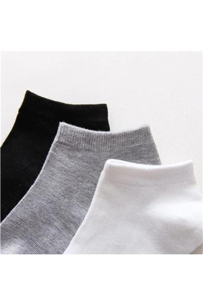 Unisex Yazlık Patik Çorap 5 li Extra Rahat Gri