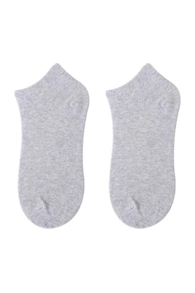 Unisex Yazlık Patik Çorap 5 li Extra Rahat Gri