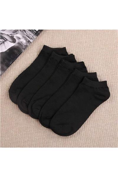 Unisex Yazlık Patik Çorap 5 li Extra Rahat Siyah