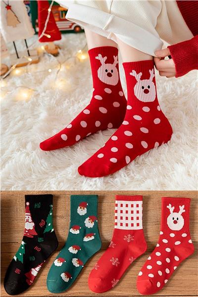 Unisex Yılbaşı Çorap 4lü