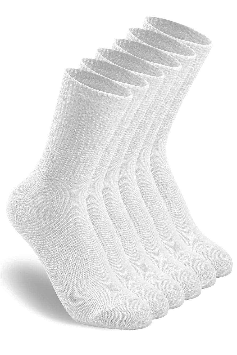 6 Çift Pamuklu Tenis Çorap Soket Boy - Unisex