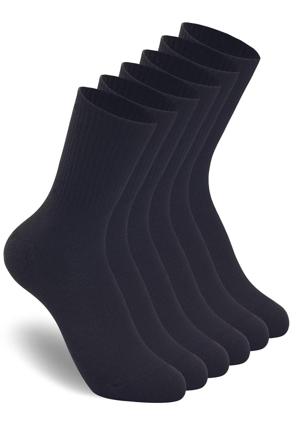 6 Çift Pamuklu Tenis Çorap Soket Boy - Unisex