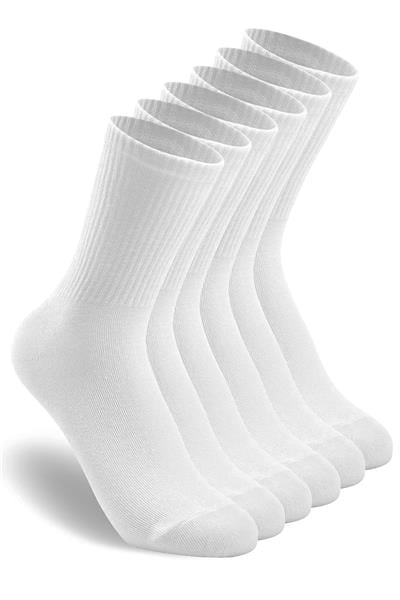 6 Çift Pamuklu Tenis Çorap Soket Boy - Unisex