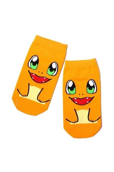 Unisex 4'lü Pokemon Desenli Patik Çorap Renkli Extra Rahat