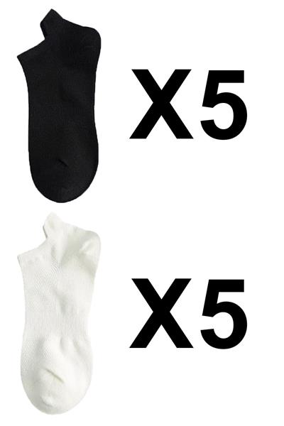 Unisex Spor Patik Renkli 10'lu