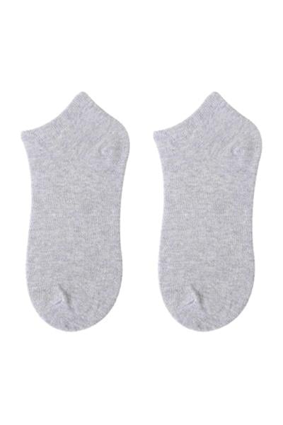 Unisex Yazlık Patik Çorap 5 'li Extra Rahat Gri